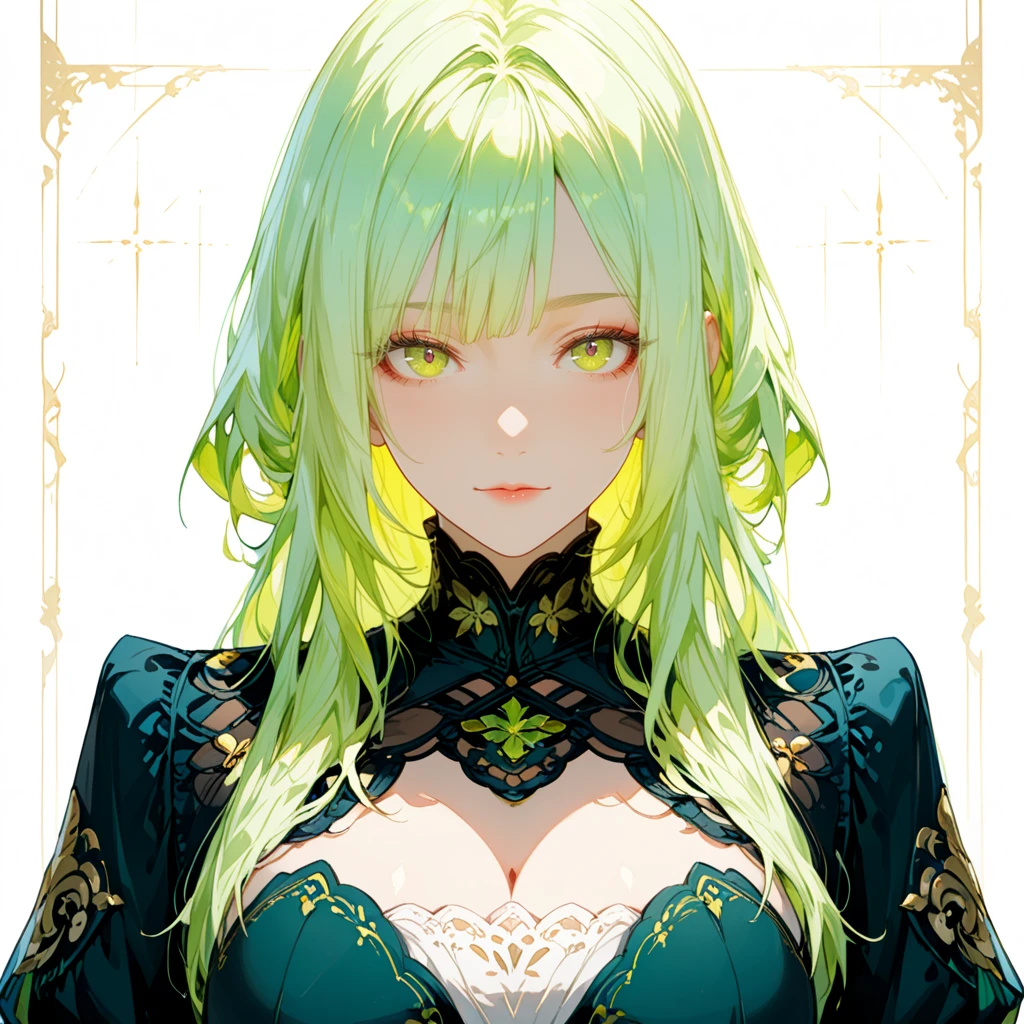 yellow green hair